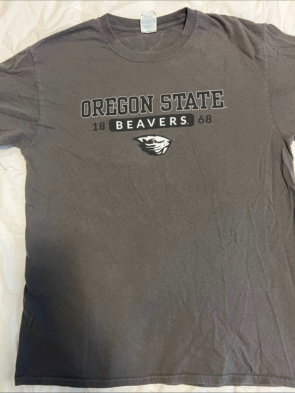 Oregon State Beavers Gray Crew Neck T-Shirt